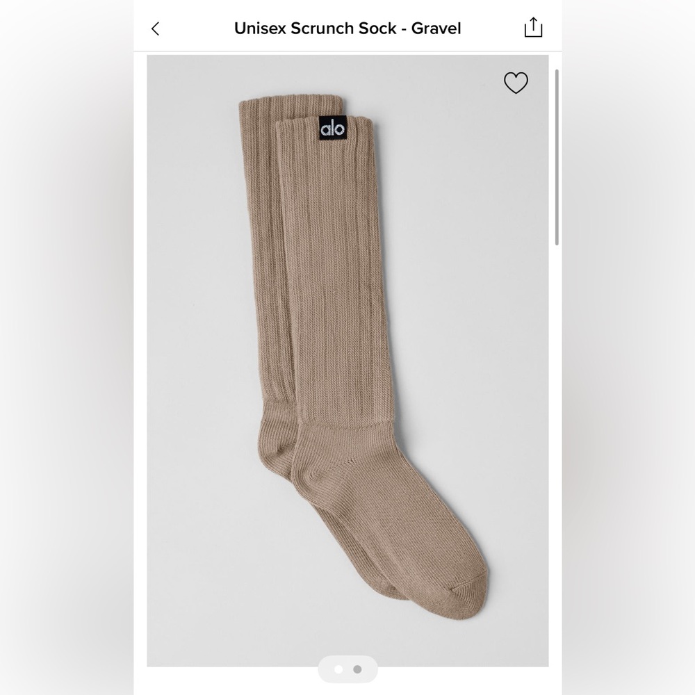 Alo Yoga Scrunch Socks Gravel
